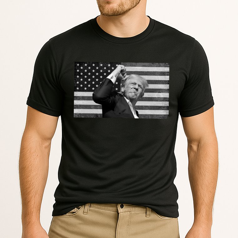 Donald Trump Fight Freedom Usa Flag Cooling Performance Crew T-Shirt