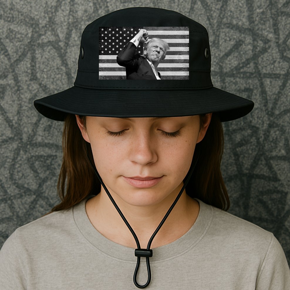 Donald Trump Fight Freedom Usa Flag Bucket Hat