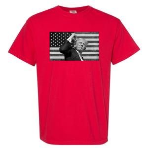 Donald Trump Fight Freedom Usa Flag Garment-Dyed Heavyweight T-Shirt