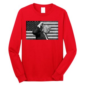 Donald Trump Fight Freedom Usa Flag Long Sleeve Shirt