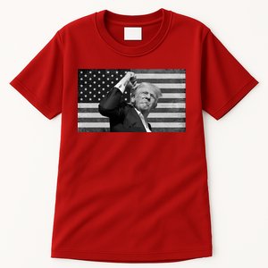 Donald Trump Fight Freedom Usa Flag Tall T-Shirt