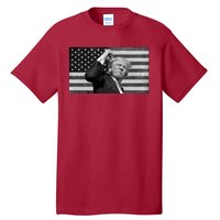 Donald Trump Fight Freedom Usa Flag Tall T-Shirt