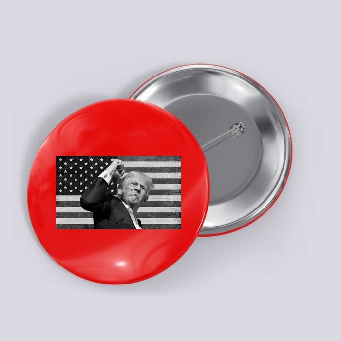 Donald Trump Fight Freedom Usa Flag Button