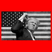 Donald Trump Fight Freedom Usa Flag Button