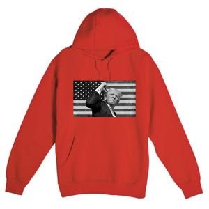 Donald Trump Fight Freedom Usa Flag Premium Pullover Hoodie