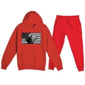 Donald Trump Fight Freedom Usa Flag Premium Hooded Sweatsuit Set