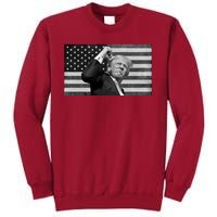 Donald Trump Fight Freedom Usa Flag Tall Sweatshirt