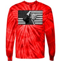 Donald Trump Fight Freedom Usa Flag Tie-Dye Long Sleeve Shirt