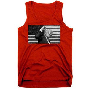 Donald Trump Fight Freedom Usa Flag Tank Top