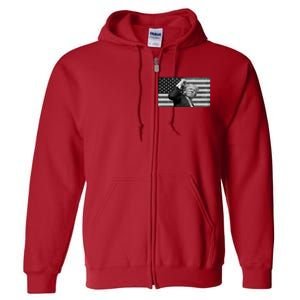 Donald Trump Fight Freedom Usa Flag Full Zip Hoodie