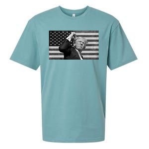 Donald Trump Fight Freedom Usa Flag Sueded Cloud Jersey T-Shirt