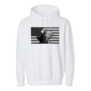 Donald Trump Fight Freedom Usa Flag Garment-Dyed Fleece Hoodie