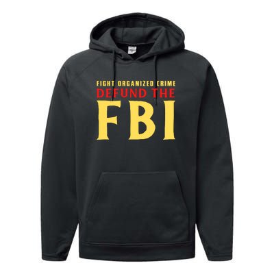 Defund The FBI Conservative Performance Fleece Hoodie