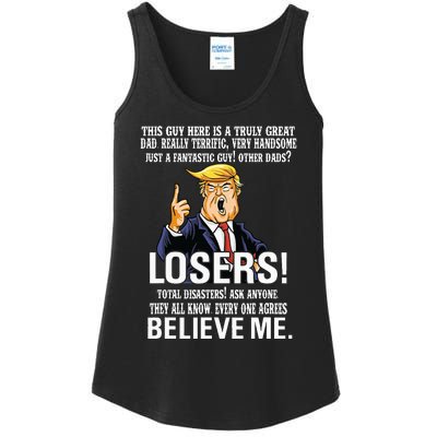 Donald Trump Fathers Day Great Dad Ladies Essential Tank