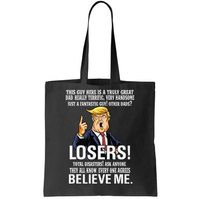 Donald Trump Fathers Day Great Dad Tote Bag