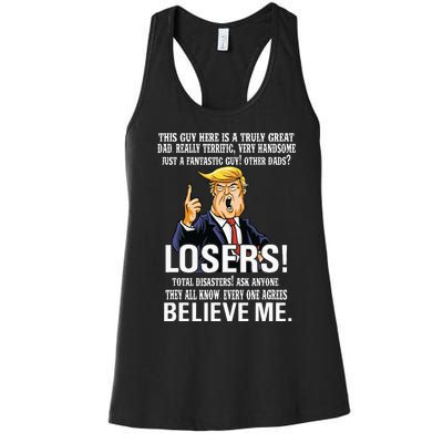 Donald Trump Fathers Day Great Dad Women's Racerback Tank