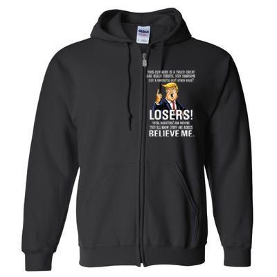 Donald Trump Fathers Day Great Dad Full Zip Hoodie