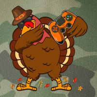 Dabbing Turkey Funny Thanksgiving Playing Video Game Legacy Tie Dye Trucker Hat