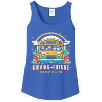 Driving The Future One Stop At A Time School Bus Driver Gift Ladies Essential Tank