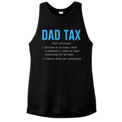 Dad Tax Funny Dad Tax Definition Fathers Day Ladies PosiCharge Tri-Blend Wicking Tank