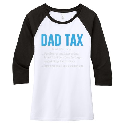 Dad Tax Funny Dad Tax Definition Fathers Day Women's Tri-Blend 3/4-Sleeve Raglan Shirt