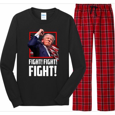 Donald Trump Fight Fighting Fighters Supporters Americans Long Sleeve Pajama Set