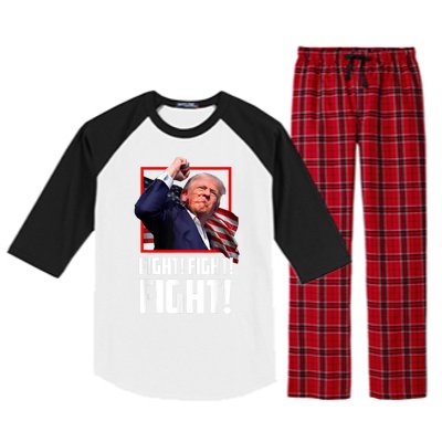 Donald Trump Fight Fighting Fighters Supporters Americans Raglan Sleeve Pajama Set