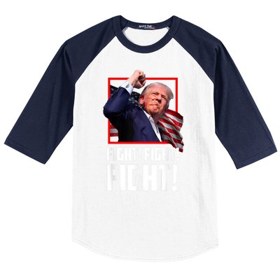 Donald Trump Fight Fighting Fighters Supporters Americans Baseball Sleeve Shirt