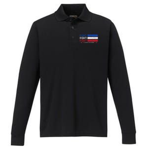 Donald Trump Fight Fist 2024 Let Me Get My Shoes Trump Performance Long Sleeve Polo