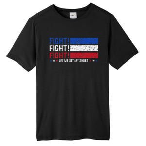 Donald Trump Fight Fist 2024 Let Me Get My Shoes Trump Tall Fusion ChromaSoft Performance T-Shirt