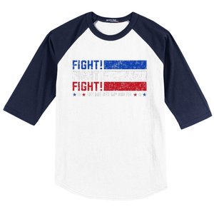 Donald Trump Fight Fist 2024 Let Me Get My Shoes Trump Baseball Sleeve Shirt