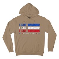 Donald Trump Fight Fist 2024 Let Me Get My Shoes Trump Hoodie