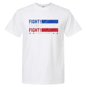 Donald Trump Fight Fist 2024 Let Me Get My Shoes Trump Garment-Dyed Heavyweight T-Shirt