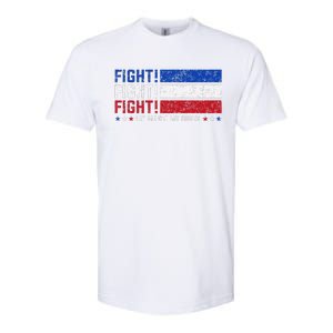 Donald Trump Fight Fist 2024 Let Me Get My Shoes Trump Softstyle CVC T-Shirt