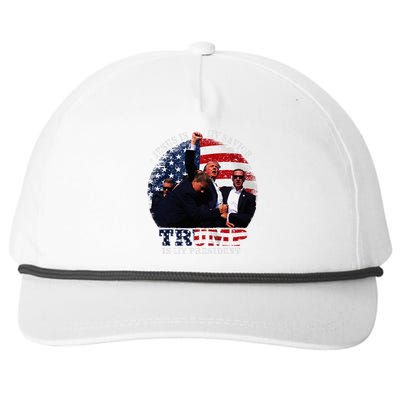 Donald Trump Fight Jesus Is My Savior Trump Is My President Snapback Five-Panel Rope Hat