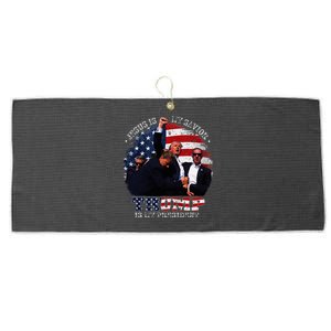 Donald Trump Fight Jesus Is My Savior Trump Is My President Large Microfiber Waffle Golf Towel