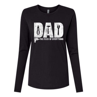 Dad The Fixer Of Everything Funny FatherS Day Dads Saying Womens Cotton Relaxed Long Sleeve T-Shirt