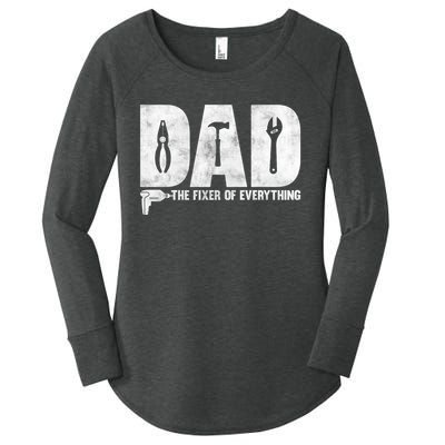 Dad The Fixer Of Everything Funny FatherS Day Dads Saying Women's Perfect Tri Tunic Long Sleeve Shirt