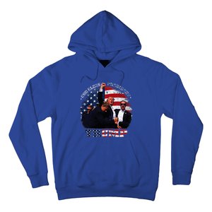 Donald Trump Fight Fist Shot 2024 God Bless President Trump Hoodie