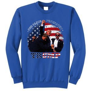 Donald Trump Fight Fist Shot 2024 God Bless President Trump Sweatshirt