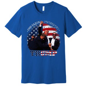 Donald Trump Fight Fist Shot 2024 God Bless President Trump Premium T-Shirt