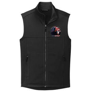 Donald Trump Fight Fist Shot 2024 God Bless President Trump Collective Smooth Fleece Vest