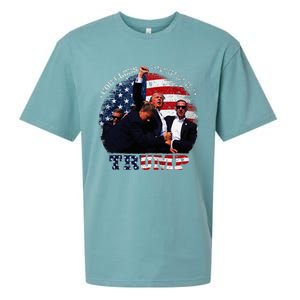 Donald Trump Fight Fist Shot 2024 God Bless President Trump Sueded Cloud Jersey T-Shirt