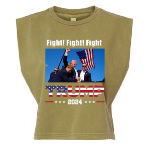 Donald Trump Fight Fighting Fighters Supporters Americans Garment-Dyed Women's Muscle Tee