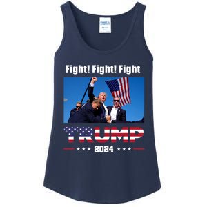 Donald Trump Fight Fighting Fighters Supporters Americans Ladies Essential Tank