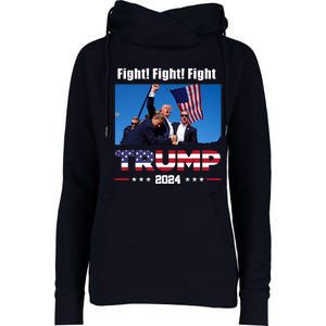 Donald Trump Fight Fighting Fighters Supporters Americans Womens Funnel Neck Pullover Hood