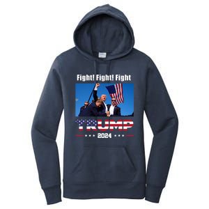 Donald Trump Fight Fighting Fighters Supporters Americans Women's Pullover Hoodie