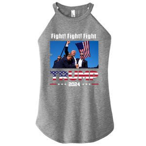 Donald Trump Fight Fighting Fighters Supporters Americans Women's Perfect Tri Rocker Tank