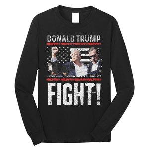 Donald Trump Fist American Flagtee Trump Fight Long Sleeve Shirt