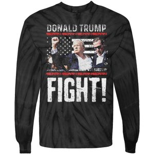 Donald Trump Fist American Flagtee Trump Fight Tie-Dye Long Sleeve Shirt